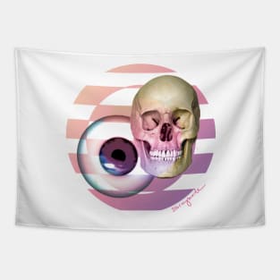 Eyeball Skull Tapestry