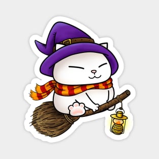 Halloween Cat Witch Kitty Magnet