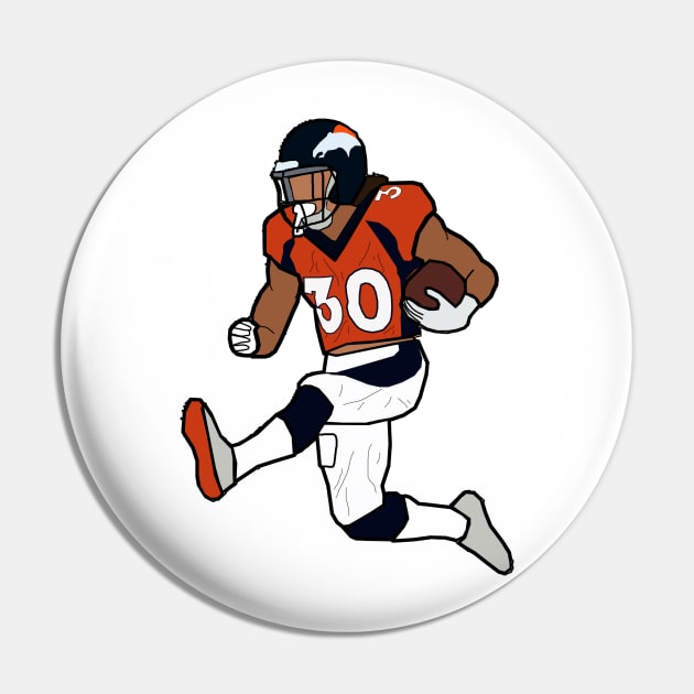 Phillip Lindsay Hurdle Touchdown Celebration - Denver Broncos Pin by xavierjfong