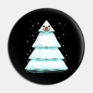 Christmas Tree Shaped Snowman For Christmas Pin