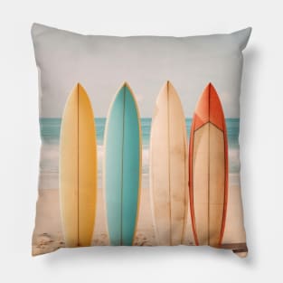 colored surfing board Pillow