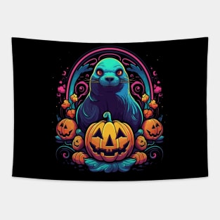 Sea Lion Halloween Tapestry
