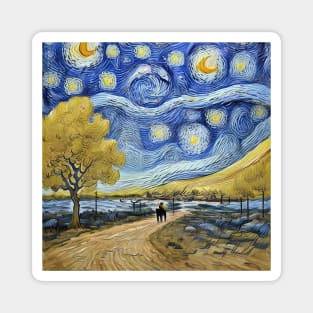 Starry Night Style Magnet