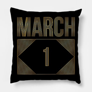 March 1 Pillow