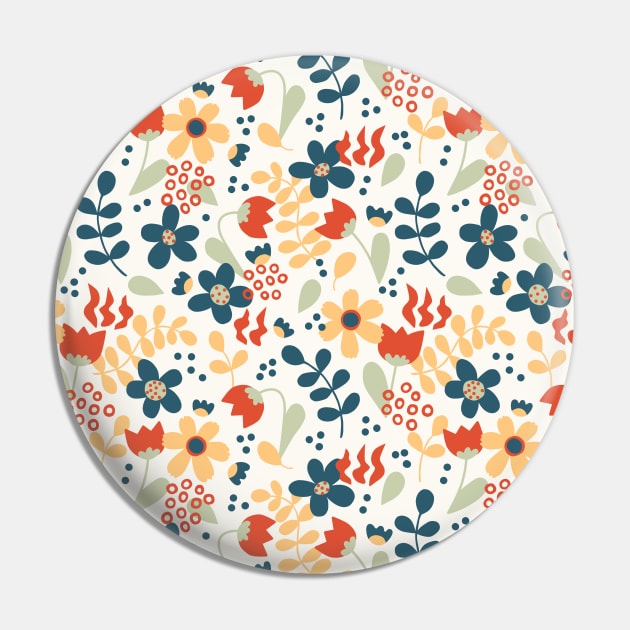 Wild Flower Chaotic Pattern Pin by Simplulina