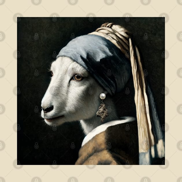 Wildlife Conservation - Pearl Earring Mountain Goat Meme by Edd Paint Something