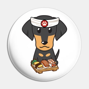 Sushi Chef Dachshund Pin