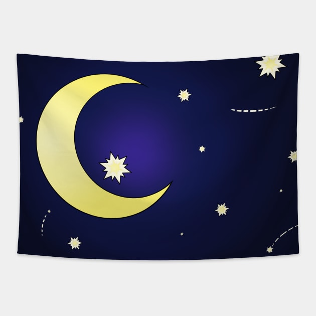 Moon & Stars Tapestry by audistry