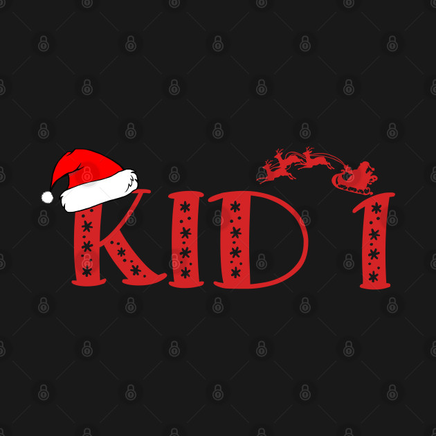 Disover Christmas Family Name "Kid 1" Photo Design Shirt - Christmas Family Photo - T-Shirt