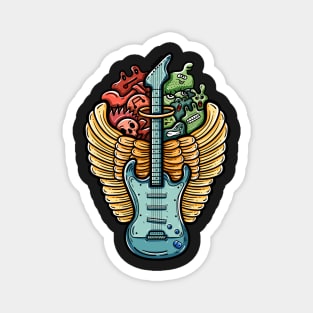Guitar with yellow wings Magnet