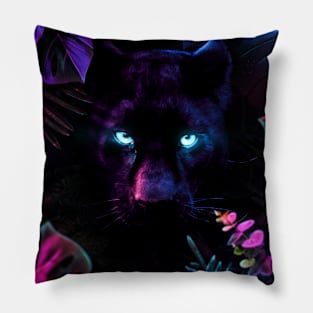 Neon Panther Pillow