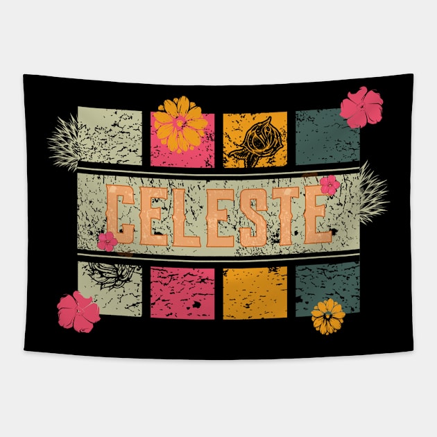 80s // Name // Celeste // Retro Style with flower Tapestry by Nana On Here