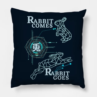 Rabbit Comes Rabbit Goes: Cyber Rabbit 2 Pillow