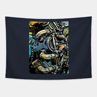 The Battered Engine Tapestry