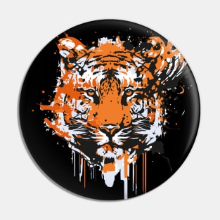 Colorful tiger face art Pin