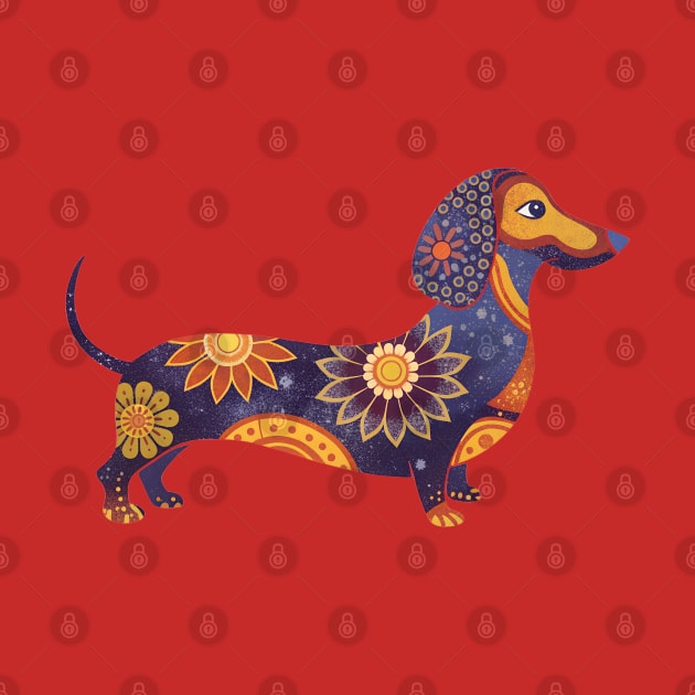 Dachshund Boho Sunflower Pattern by craftydesigns