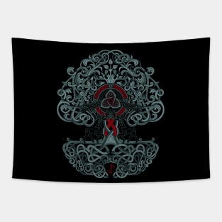 Yggdrasil Norse Tree of Life Pagan Mythology Viking Knotwork Tapestry