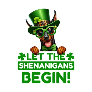 Let the Shenanigans Begin Doberman T-Shirt