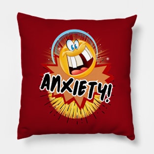 Funny Anxiety school explosion vibes Frit-Tees Pillow