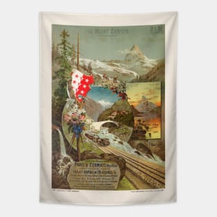 Mont Cervin Matterhorn Vintage Poster 1895 Tapestry