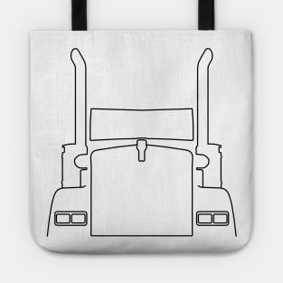 Kenworth truck outline graphic (black) Tote