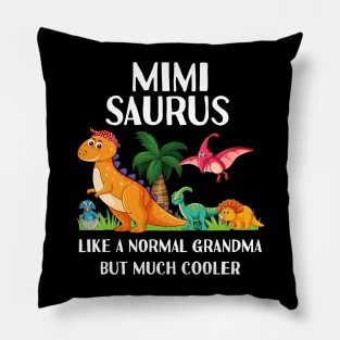 Mimisaurus Mimi Grandma Saurus Women Dinosaur Matching Pillow