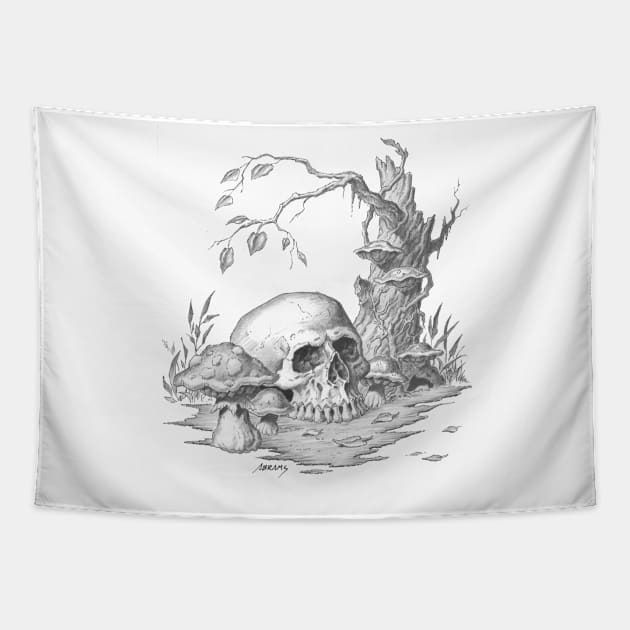 Autumn Skull Tapestry by Paul_Abrams