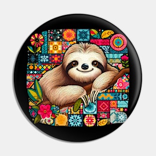 Stitched Sloth Pin