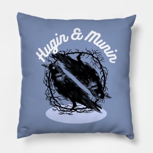 Hugin a munin, Huginn and Muninn Nordic Odin Norse God ravens Pillow
