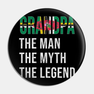 Grand Father Dominican Grandpa The Man The Myth The Legend - Gift for Dominican Dad With Roots From  Dominica Pin