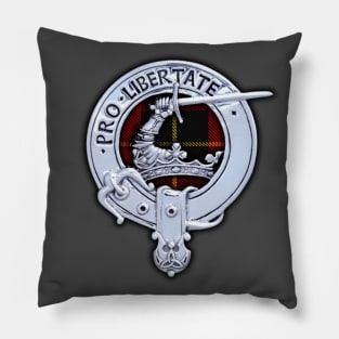 Clan Wallace Crest & Tartan Pillow