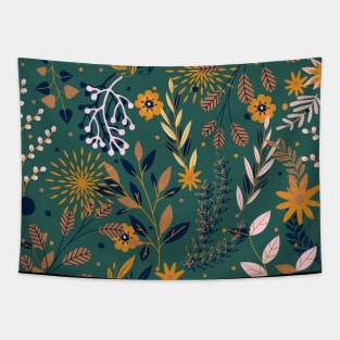 Forest Floral Print Tapestry