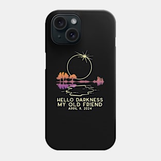 Hello Darkness ny Solar Eclipse 2024 April 8 Wo Phone Case