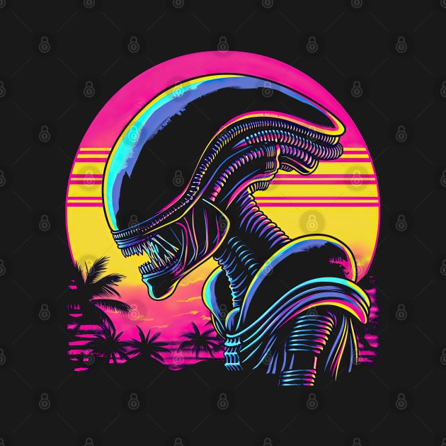 Xenomorph retrowave by obstinator