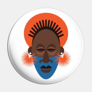 Tribal Afrocentric Ethnic Mask Pin