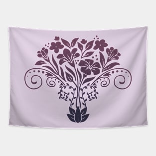 Royal Purple Wildflower Bouquet Tapestry