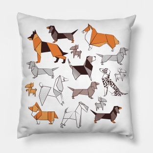 Origami doggie friends // print Pillow