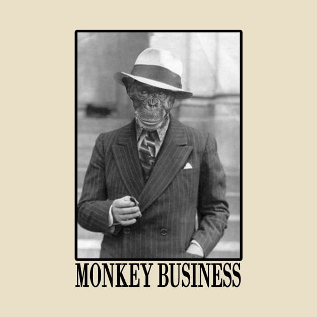 Monkey Business Black Text by The Loveshack