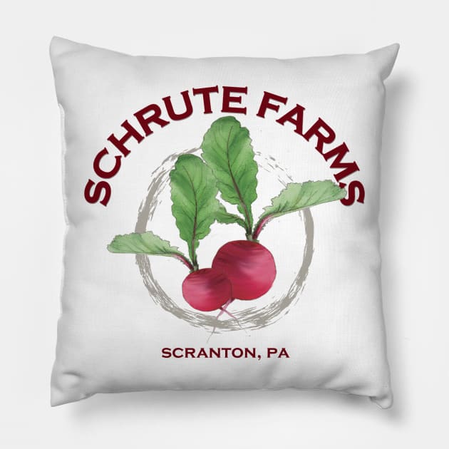 Schrute Beet Farm Pillow by ickiskull