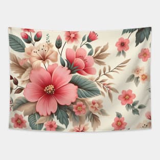 Pink Flowers Tapestry