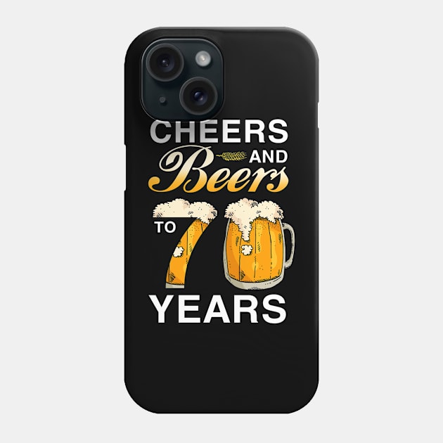 Cheers and Beers to 70 Years Phone Case by Sunset beach lover