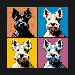 Pop Retro Scottish Terrier Art  - Cute Puppy T-Shirt