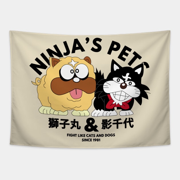 Ninja Hatori Pet's Tapestry by hageru.co