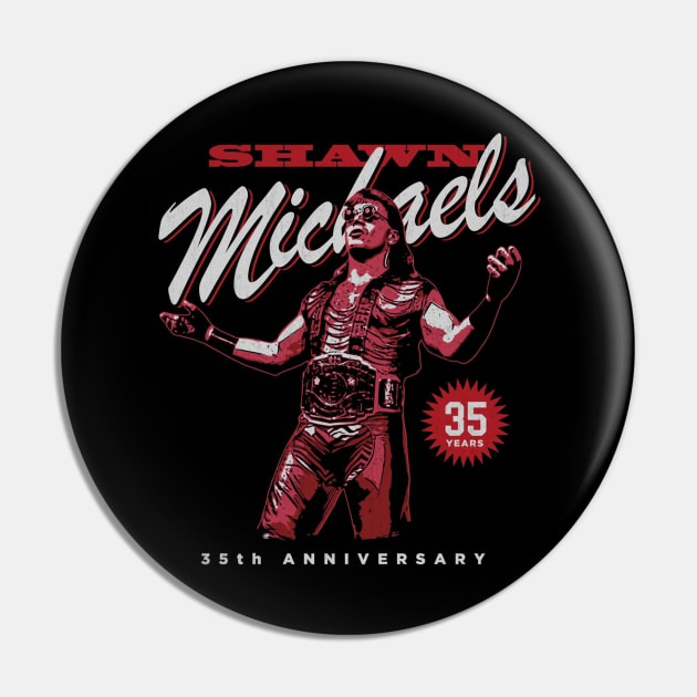 Shawn Michaels 35th Anniversary Retro Pin by MunMun_Design