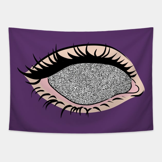 White Noise Eye Tapestry by saradaboru