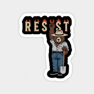 The Resist Bear Nation Park Funny Magnet