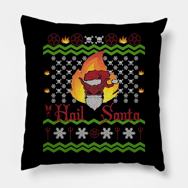 Hail Santa Pillow by ExplodingZombie