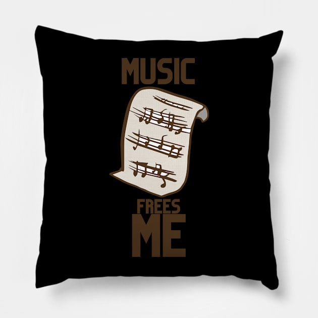 Music frees me Pillow by NICHE&NICHE