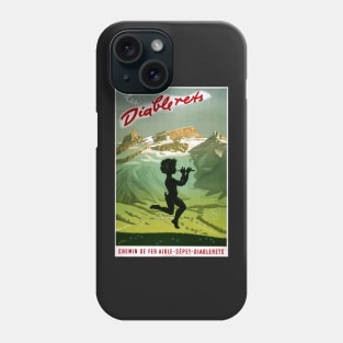 Les Diablerets, Vaud, Switzerland,Travel Poster Phone Case