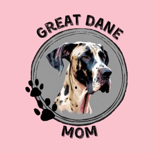 Great Dane Dog Mom Dog Breed Portrait T-Shirt